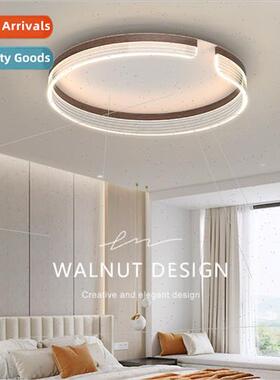 Minimalist wood grain bedroom light luxury modern led ceilin