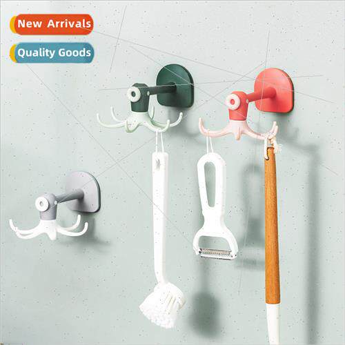 Rotatable Hooks Kchen Storage Hangers No-Punch Storage Bathr