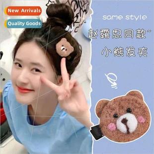 wool ban clips 2021 brooch felt handmade girls ins hair bear