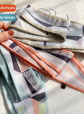 Thin scarf fluttering belt small silk scarf female spring fa