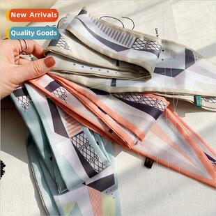 Thin scarf fluttering belt small silk scarf female spring fa