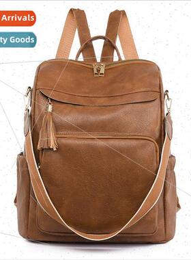 Shoulder bag new women retro backpack female 2023 large capa