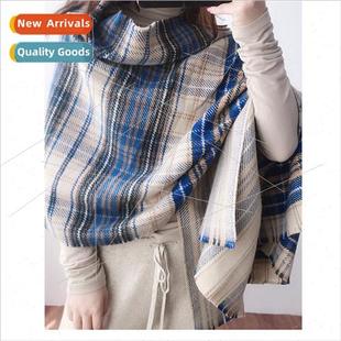 scarf female season Autumn new plaid Korean winter