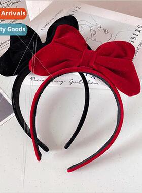 On run princess 2023 new girls red bow hair band sweet headd