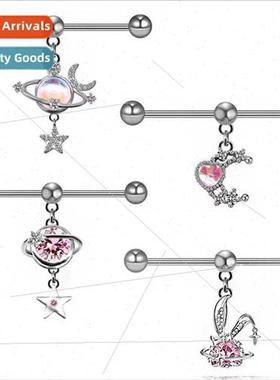 Europe Devil Earrings Heart Stud Earrings Zircon Earrings St