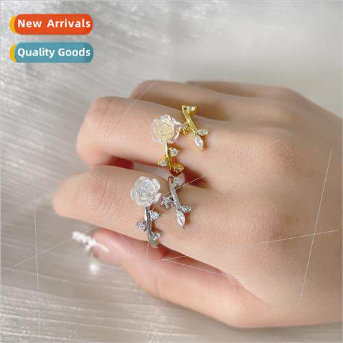 Aurora Camellia Ring Women Delicate Feeling Set Zirconia Bra