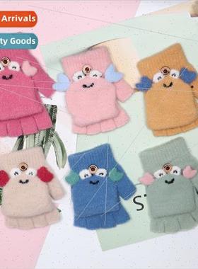 ttle crab gloves baby children half finger flip wring plush