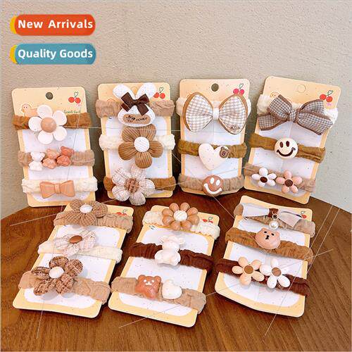 Cute milk curry color headband girls do not hurt hair high e