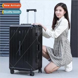 Large-capacy aluminum frame thickened fashion luggage zipper