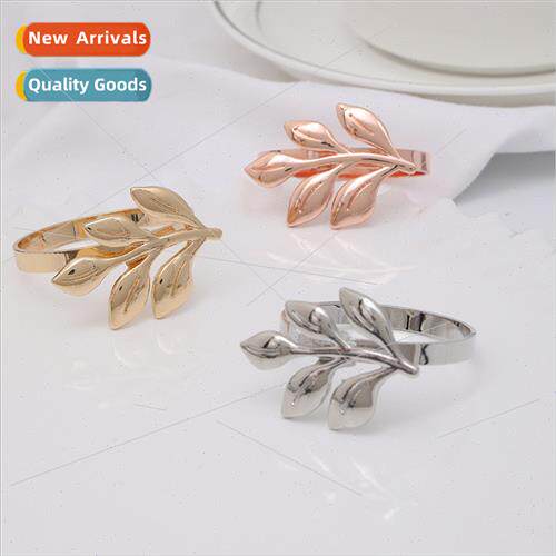Europe Uned States new alloy leaf napkin buckle napkin ring