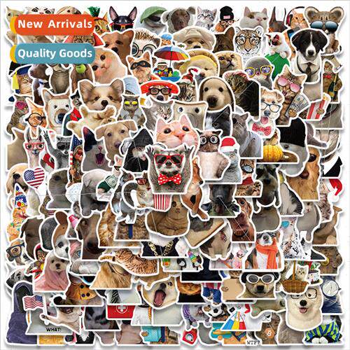 200 Cute Cats Dogs MEME Stickers Handbook ggage Guitar Skate