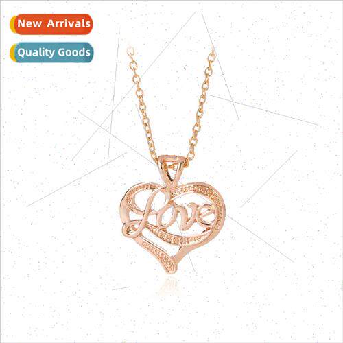 Europe diamonds love heart necklace love mom mother day gift