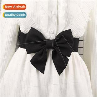 sub deco wide seal waist bow dresses women belt elastic Stch