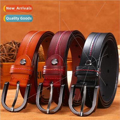 Korea belt ladies wide belt car color line fashion pin buckl