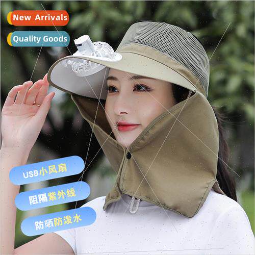 Summer large brim fan hat female shawl sunscreen sun hat UV