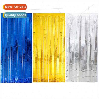 Glossy rain curtain single silk 6cm birthday party backgroun