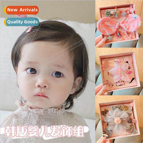 Baby hair accessories set box baby hair bhair clips cute lan