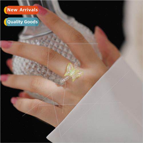 Fashion Cute Fresh Dream Butterfly Shape mple ngle Ring Fema