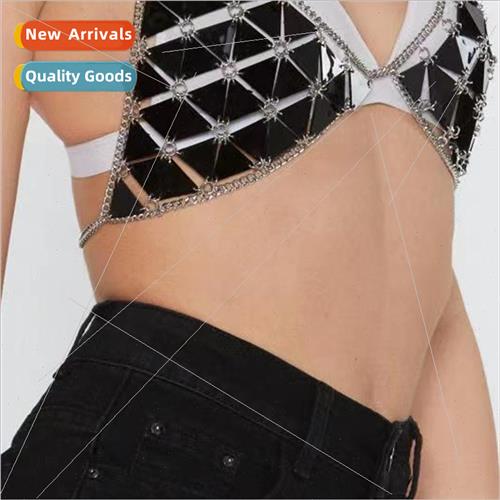 MW3249 Europevest Black Triangle Acrylic Sequins Splicing To