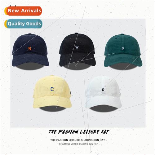 American simple R letters soft top baseball cap female summe
