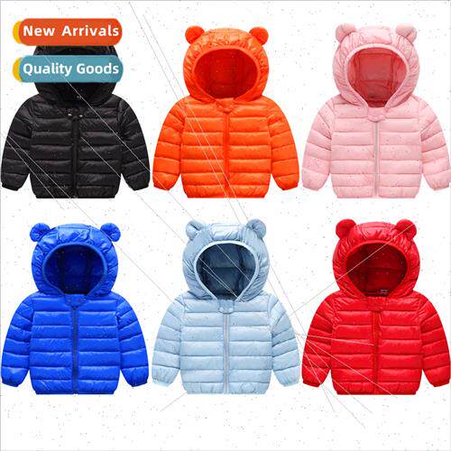 Childrens down cotton jacket men and women baby fall and win