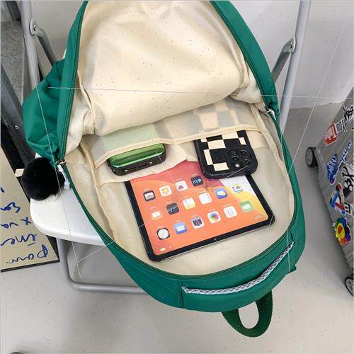 Color collision leisure shoulder bag new Korean letters back