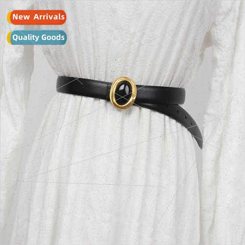 Su leather belt ladies garnished gemstone accessories simple