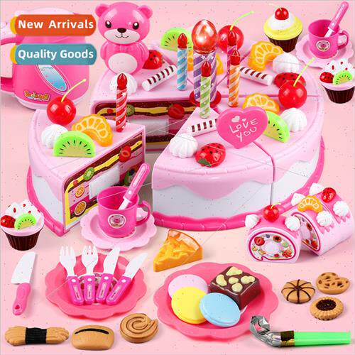 Childrens play house birthday cake toys wh lights simulation