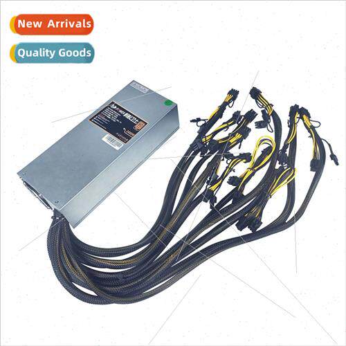 2U single 12V 2200W 2400W long line  power  support 8 card p