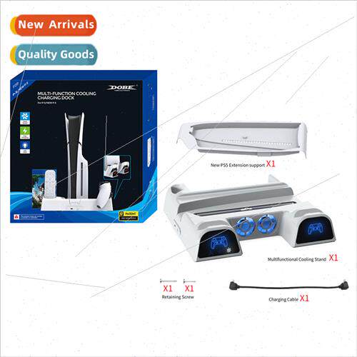 PS5Slim Console Multi-functional Cooling Charging Dock Blu-r