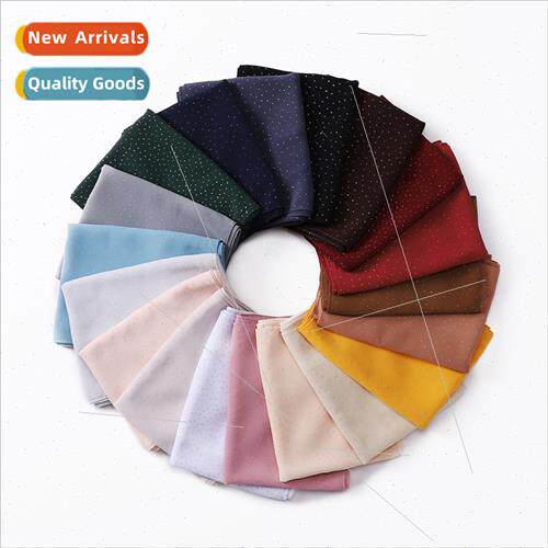 Breathable new single-color pearl chiffon hot gold dots soli