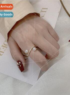 che pearl ring female fashion finger ring ins tide cross ind