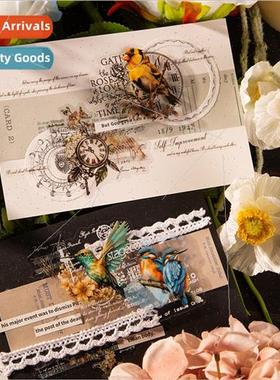 Flying Bird and Song Series ght Retro Manuscript Text Handbo