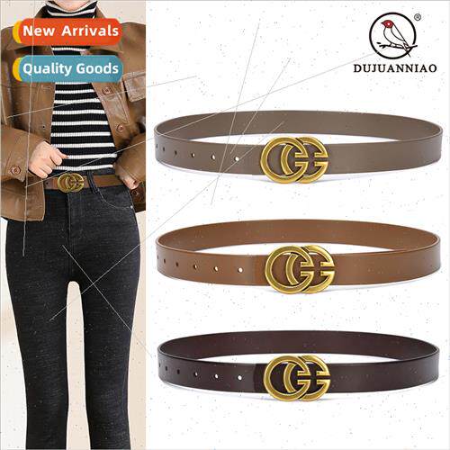 Alphabet retro belt versatile casual pure cowhide belt femal