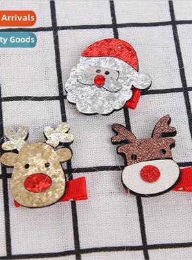 2023 new Christmas hair clips headdress children glter sequi