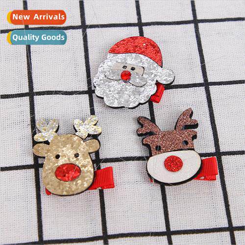 2023 new Christmas hair clips headdress children glter sequi