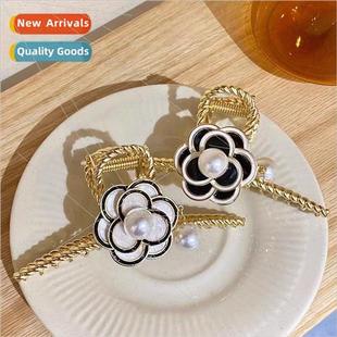 hair clips sense pearl advanced camellia head Vintage back