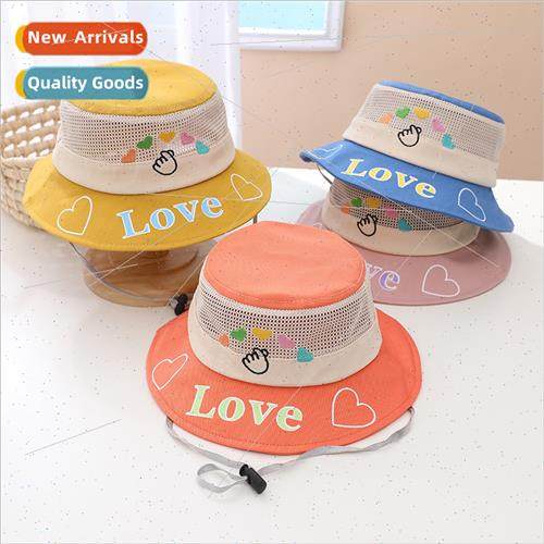 Children hat 2022 fisherman hat boys summer new letters suns
