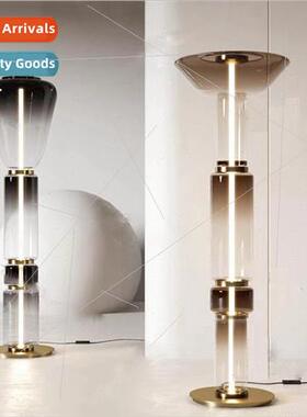 -modern minimalist glass floor lamp living room study design
