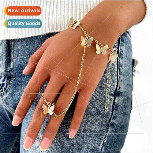 Hand Jewellery Europe Vintage Butterfly Pendant Chain Alloy