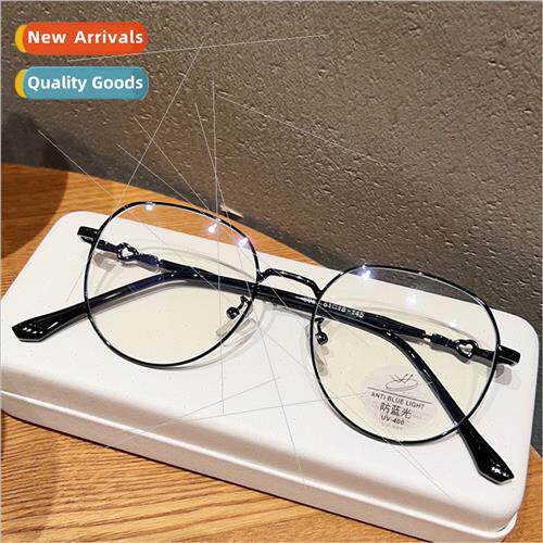 Small round frame glasses lerary retro anti-blue light eyegl