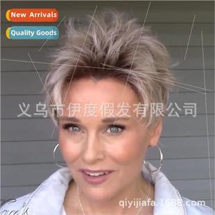 fluffy short hair Europe fiber female chemical mechan blonde