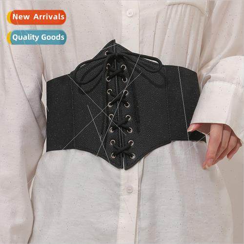 Vintage elastic waist corset versatile extra-wide belt cloth