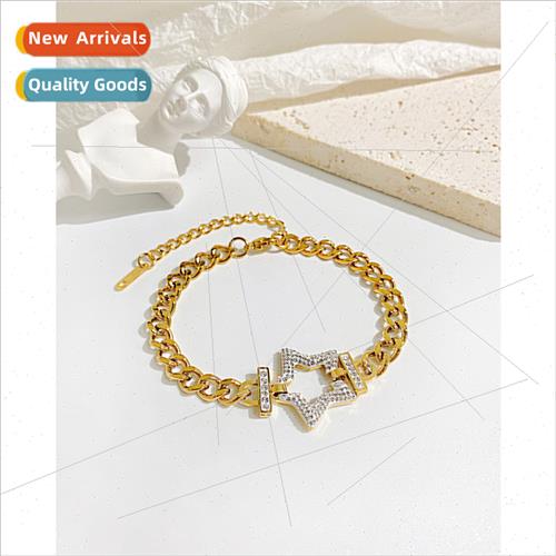 Europe Fashion Zirconia Bracelet che Stainless Steel Star Br