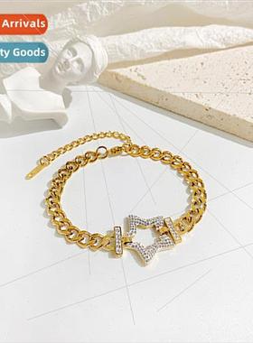 Europe Fashion Zirconia Bracelet che Stainless Steel Star Br