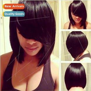 Hair Oblique Women Bang Wig Student Synthetic Short Fluffy