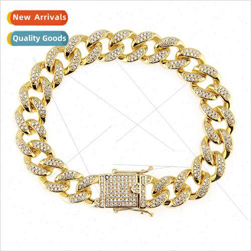 hiphop hip hop copper zirconia cuban chain bracelet butterfl