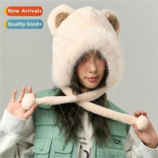 fall winter cycling cap windp warm female thick Plush padded