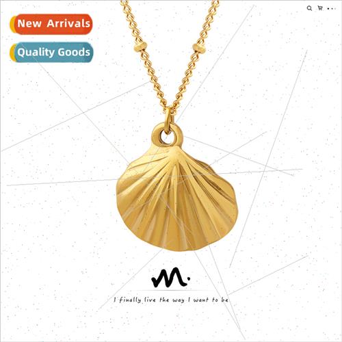 Korea ins fashion commuter travel vacation jewelry scallop p