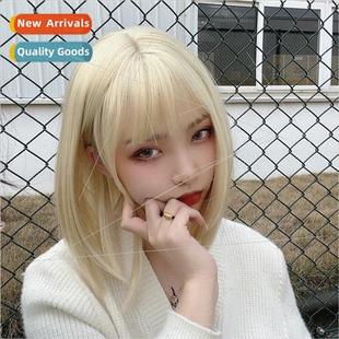 tail female set wig manga flush short bang head cut hair